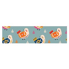 Cute Bird Pattern Oblong Satin Scarf (16  X 60 ) by designsbymallika