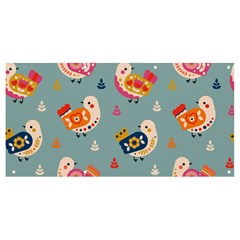 Cute Bird Pattern Banner And Sign 8  X 4  by designsbymallika