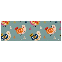 Cute Bird Pattern Banner And Sign 9  X 3  by designsbymallika