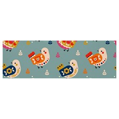 Cute Bird Pattern Banner And Sign 12  X 4  by designsbymallika