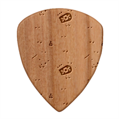 Cute Bird Pattern Wood Guitar Pick (set Of 10) by designsbymallika