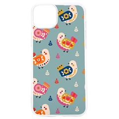 Cute Bird Pattern Iphone 15 Pro Tpu Uv Print Case by designsbymallika