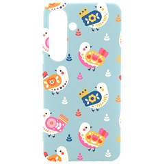 Cute Bird Pattern Samsung Galaxy S24 6 2 Inch Black Tpu Uv Case