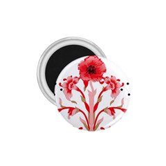 A Design Of A Red Flower On A White Background 1 75  Magnets