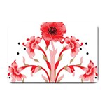 A Design Of A Red Flower On A White Background Small Doormat 24 x16  Door Mat