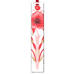 A Design Of A Red Flower On A White Background Large Book Marks