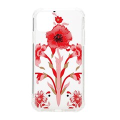 A Design Of A Red Flower On A White Background Iphone 11 Tpu Uv Print Case