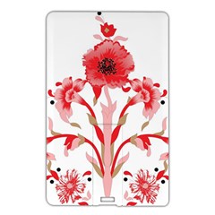 A Design Of A Red Flower On A White Background Name Card Style Usb Flash Drive