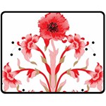 A Design Of A Red Flower On A White Background Fleece Blanket (Medium) 60 x50  Blanket Front