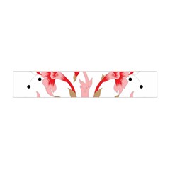 A Design Of A Red Flower On A White Background Premium Plush Fleece Scarf (mini)