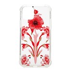 A Design Of A Red Flower On A White Background iPhone 11 Pro 5.8 Inch TPU UV Print Case Front