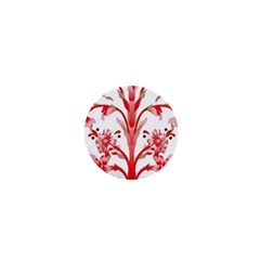 A Design Of A Red Flower On A White Background 1  Mini Magnets by catchydesignhill