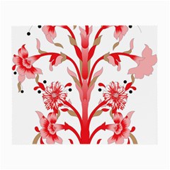 A Design Of A Red Flower On A White Background Small Glasses Cloth (2 Sides) by catchydesignhill