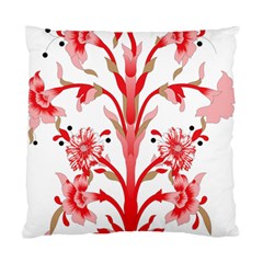 A Design Of A Red Flower On A White Background Standard Cushion Case (two Sides)