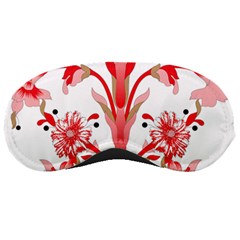 A Design Of A Red Flower On A White Background Sleep Mask by catchydesignhill