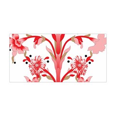 A Design Of A Red Flower On A White Background Yoga Headband