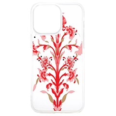 A Design Of A Red Flower On A White Background Iphone 15 Pro Max Tpu Uv Print Case