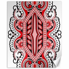 A Design Of A Red And White Pattern Canvas 16  X 20 