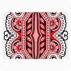 A Design Of A Red And White Pattern Large Glasses Cloth (2 Sides)