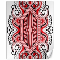 A Design Of A Red And White Pattern Canvas 11  X 14 