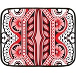 A Design Of A Red And White Pattern Two Sides Fleece Blanket (Mini) 35 x27  Blanket Back