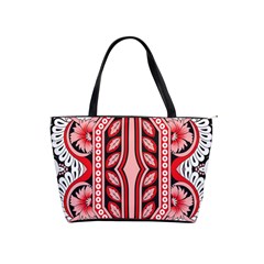 A Design Of A Red And White Pattern Classic Shoulder Handbag