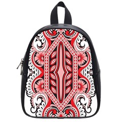 A Design Of A Red And White Pattern School Bag (small)