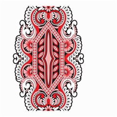 A Design Of A Red And White Pattern Small Garden Flag (two Sides)