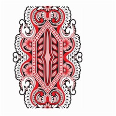 A Design Of A Red And White Pattern Large Garden Flag (two Sides)