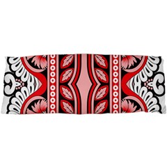 A Design Of A Red And White Pattern 25 x67  Body Pillow Case Dakimakura (two Sides)