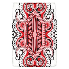 A Design Of A Red And White Pattern Removable Flap Cover (l)