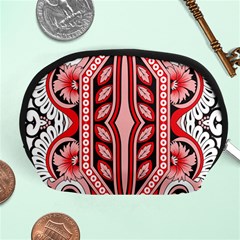 A Design Of A Red And White Pattern Accessory Pouch (medium)