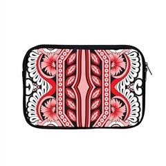 A Design Of A Red And White Pattern Apple Macbook Pro 15  Zipper Case