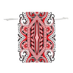 A Design Of A Red And White Pattern Lightweight Drawstring Pouch (s)