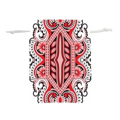 A Design Of A Red And White Pattern Lightweight Drawstring Pouch (l)