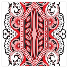 A Design Of A Red And White Pattern Lightweight Scarf 