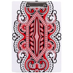 A Design Of A Red And White Pattern A4 Acrylic Clipboard by catchydesignhill