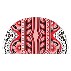 A Design Of A Red And White Pattern Anti Scalding Pot Cap