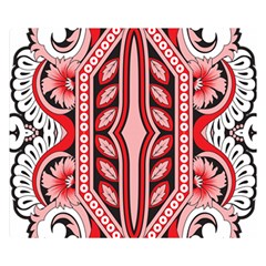 A Design Of A Red And White Pattern Premium Plush Fleece Blanket (small) by catchydesignhill