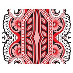 A Design Of A Red And White Pattern Premium Plush Fleece Blanket (medium)