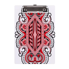 A Design Of A Red And White Pattern A5 Acrylic Clipboard by catchydesignhill