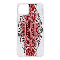 A Design Of A Red And White Pattern Iphone 14 Plus Tpu Uv Print Case