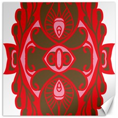 A Red And Brown Design On A White Background Canvas 16  X 16 