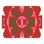 A Red And Brown Design On A White Background Two Sides Premium Plush Fleece Blanket (Large) 80 x60  Blanket Back