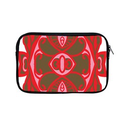 A Red And Brown Design On A White Background Apple Macbook Pro 13  Zipper Case