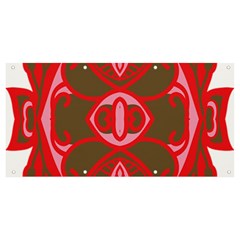 A Red And Brown Design On A White Background Banner And Sign 8  X 4  by catchydesignhill