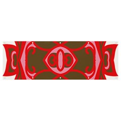 A Red And Brown Design On A White Background Banner And Sign 12  X 4  by catchydesignhill