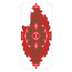 A Red And Brown Design On A White Background Samsung Galaxy S24 6 2 Inch Tpu Uv Case