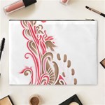 A Drawing Of A Bird With Flowers On It Cosmetic Bag (XL) Back