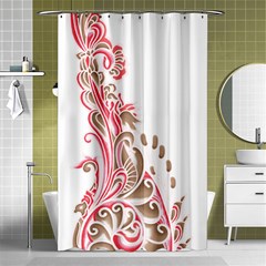 A Drawing Of A Bird With Flowers On It Shower Curtain 48  X 72  (small) 